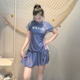  Bộ Đồ Bơi Nữ Thể Thao S20 - Thiết Kế Áo Cộc Tay Kín Đáo, 