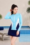  S46 - Set Bơi Nữ Tay Dài Quần Giả Váy 