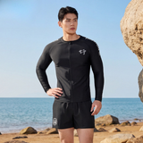  B11 Set Đồ Bơi Nam Tay Dài SwimBros  Màu Đen – Chống Nắng, Co Giãn, Dáng Thể Thao 