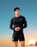  B11 Set Đồ Bơi Nam Tay Dài SwimBros  Màu Đen – Chống Nắng, Co Giãn, Dáng Thể Thao 