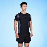  B8 Set Đồ Bơi Nam Tay Dài – Áo Tay Ngắn, Quần Đùi, Co Giãn, Dáng Thể Thao 