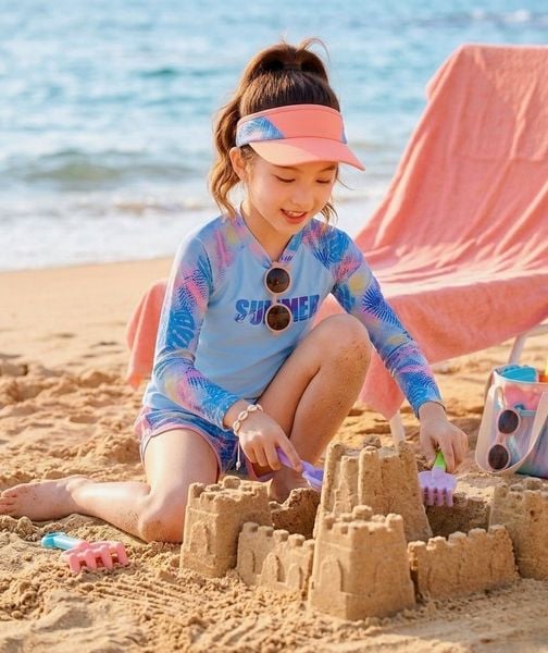 G103 - Set Bơi Tay dài Quần Đùi Phối Lưới Năng Động - Baby Shark Shop