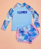  G103 - Set Bơi Tay dài Quần Đùi Phối Lưới Năng Động - Baby Shark Shop 