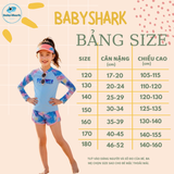  G103 - Set Bơi Tay dài Quần Đùi Phối Lưới Năng Động - Baby Shark Shop 