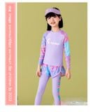  G111 - Set Bơi 3 chi tiết Tay Dài Quần Dài Bé Gái 