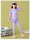  G111 - Set Bơi 3 chi tiết Tay Dài Quần Dài Bé Gái 