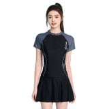  S29 Bộ Đồ Bơi Thể Thao Nữ – Tay Ngắn, Quần Đùi, Co Giãn 4 Chiều 