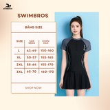 S29 Bộ Đồ Bơi Thể Thao Nữ – Tay Ngắn, Quần Đùi, Co Giãn 4 Chiều 