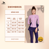  S30  Bộ Đồ Bơi Thể Thao Nữ – Tay Dài, Quần Dài, Co Giãn 4 Chiều 