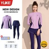  S30  Bộ Đồ Bơi Thể Thao Nữ – Tay Dài, Quần Dài, Co Giãn 4 Chiều 