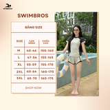  S43 - Set Bơi Tay Đùi Nữ Quần 2 Lớp 