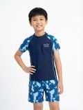 T42 - Set Bơi Tay Đùi Quần Đùi Bé Trai 2 Lớp - Baby Shark 