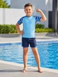  T46 - Set Bơi Tay Đùi Quần Đùi 2 Lớp  Bé Trai - Baby Shark 