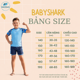  T46 - Set Bơi Tay Đùi Quần Đùi 2 Lớp  Bé Trai - Baby Shark 