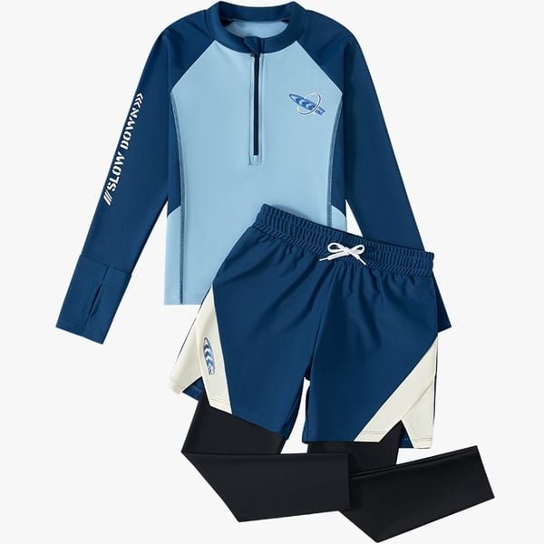 T6 - Set bơi QCCC tay dài quần dài bé trai