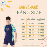  T66 - Bơi tay ngắn quần đùi bé trai 30kg - 80kg 