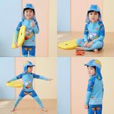  T88 - Set Bơi Tay Dài Quần Dài Kèm Nón Che Gáy Bé Trai - Baby Shark Shop 