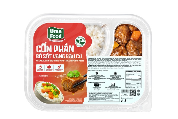  Cơm Phần Bò Sốt Vang Rau Củ Ăn Liền Uma' Food 280G 