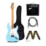  Bộ combo guitar điện Deviser LG2S và amply Smiger YX-15 giá rẻ dành cho người mới bắt đầu tập chơi 