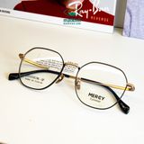 Gọng Kính Cận Nữ MERCY MC8005 – Dáng Đa Giác, Titanium IP Cao Cấp Siêu Nhẹ 