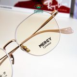  Gọng Kính Cận Nữ MERCY MC8005 – Dáng Đa Giác, Titanium IP Cao Cấp Siêu Nhẹ 