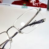 Gọng Kính Cận Nam MERCY MC56123 – Dáng Chữ Nhật Nửa Khung, Titanium IP Cao Cấp Siêu Nhẹ 