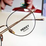  Gọng Kính Cận Unisex MERCY MC8116 – Dáng Oval, Titanium IP Cao Cấp Siêu Nhẹ 
