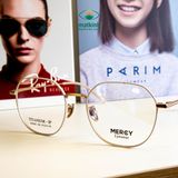  Gọng Kính Cận Nữ MERCY MC8005 – Dáng Đa Giác, Titanium IP Cao Cấp Siêu Nhẹ 