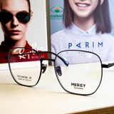  Gọng Kính Cận Unisex MERCY MC8006 – Dáng Đa Giác Thời Thượng, Titanium IP Siêu Nhẹ & Bền Bỉ 