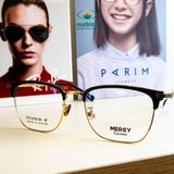  Gọng Kính Cận Unisex MERCY MC56156 – Dáng Browline, Titanium IP Cao Cấp Siêu Nhẹ 