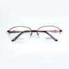  Gọng Kính Cận Nữ ESSENTIALS E70018 – Dáng Oval Nửa Khung, Kim Loại Thanh Lịch 