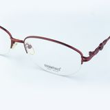  Gọng Kính Cận Nữ ESSENTIALS E70018 – Dáng Oval Nửa Khung, Kim Loại Thanh Lịch 