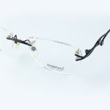  Gọng Kính Cận Nữ ESSENTIALS E70017 – Chữ Nhật Không Viền, Họa Tiết Cánh Bướm Sang Trọng 