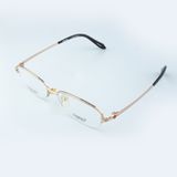  Gọng Kính Cận Unisex ESSENTIALS E70022 – Dáng Chữ Nhật Bo Góc Nửa Khung, Kim Loại Cao Cấp 