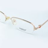  Gọng Kính Cận Unisex ESSENTIALS E70022 – Dáng Chữ Nhật Bo Góc Nửa Khung, Kim Loại Cao Cấp 