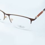  Gọng Kính Cận Nam NOVA NC3096 – Dáng Chữ Nhật Nửa Khung, Thép Không Gỉ Lịch Lãm 
