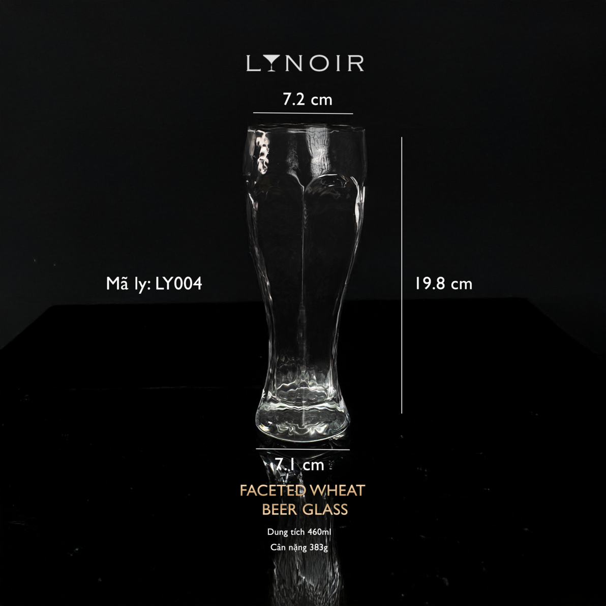 Faceted Wheat Beer Glass