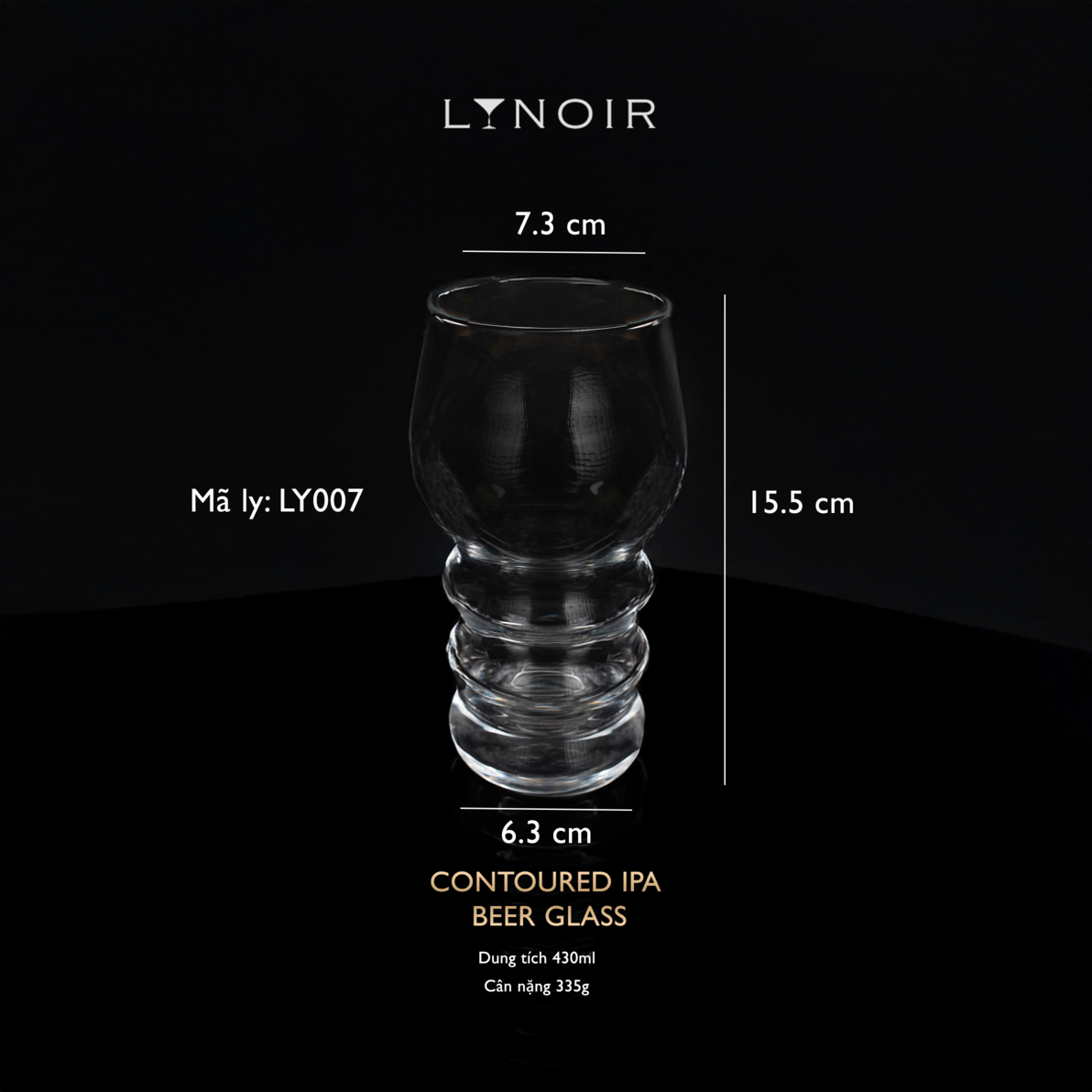 Contoured IPA Beer Glass