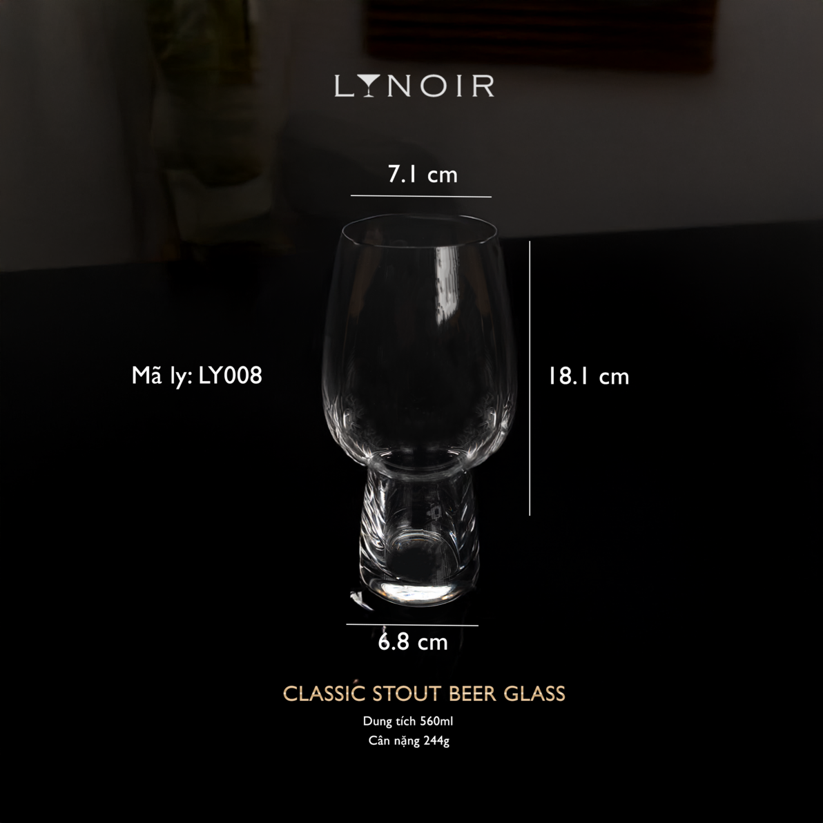 Classic Stout Beer Glass