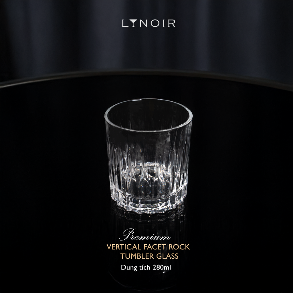 Vertical Facet Rock Tumbler Glass