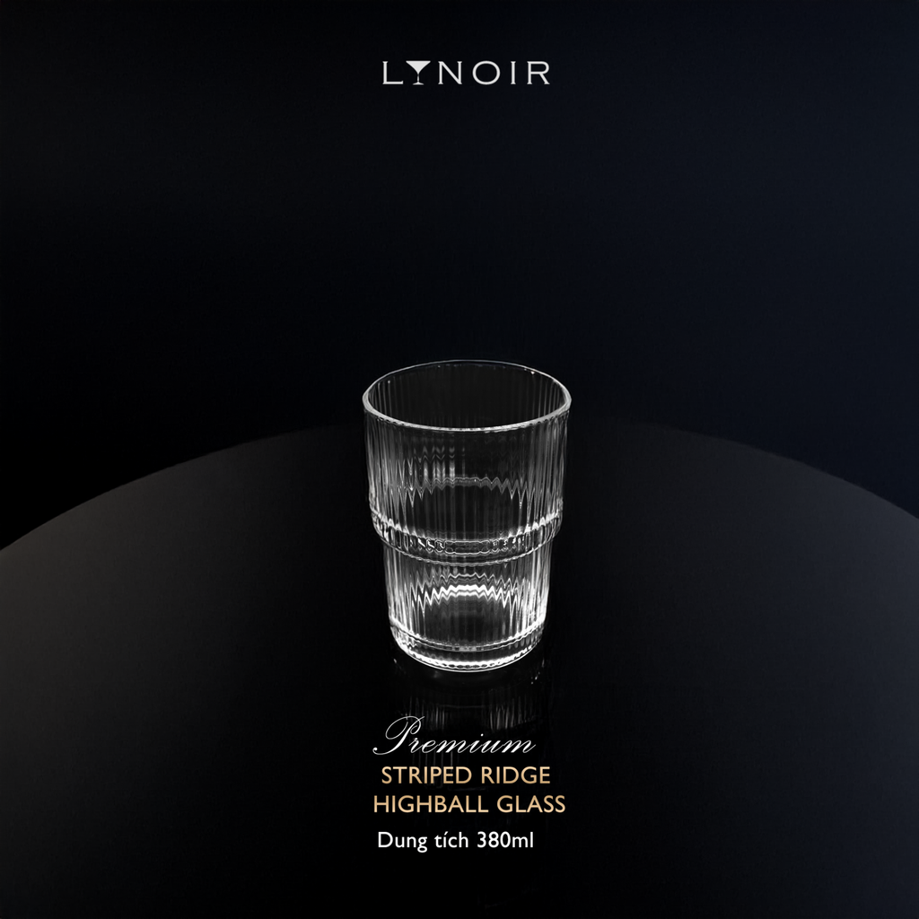 Striped Ridge Highball Glass