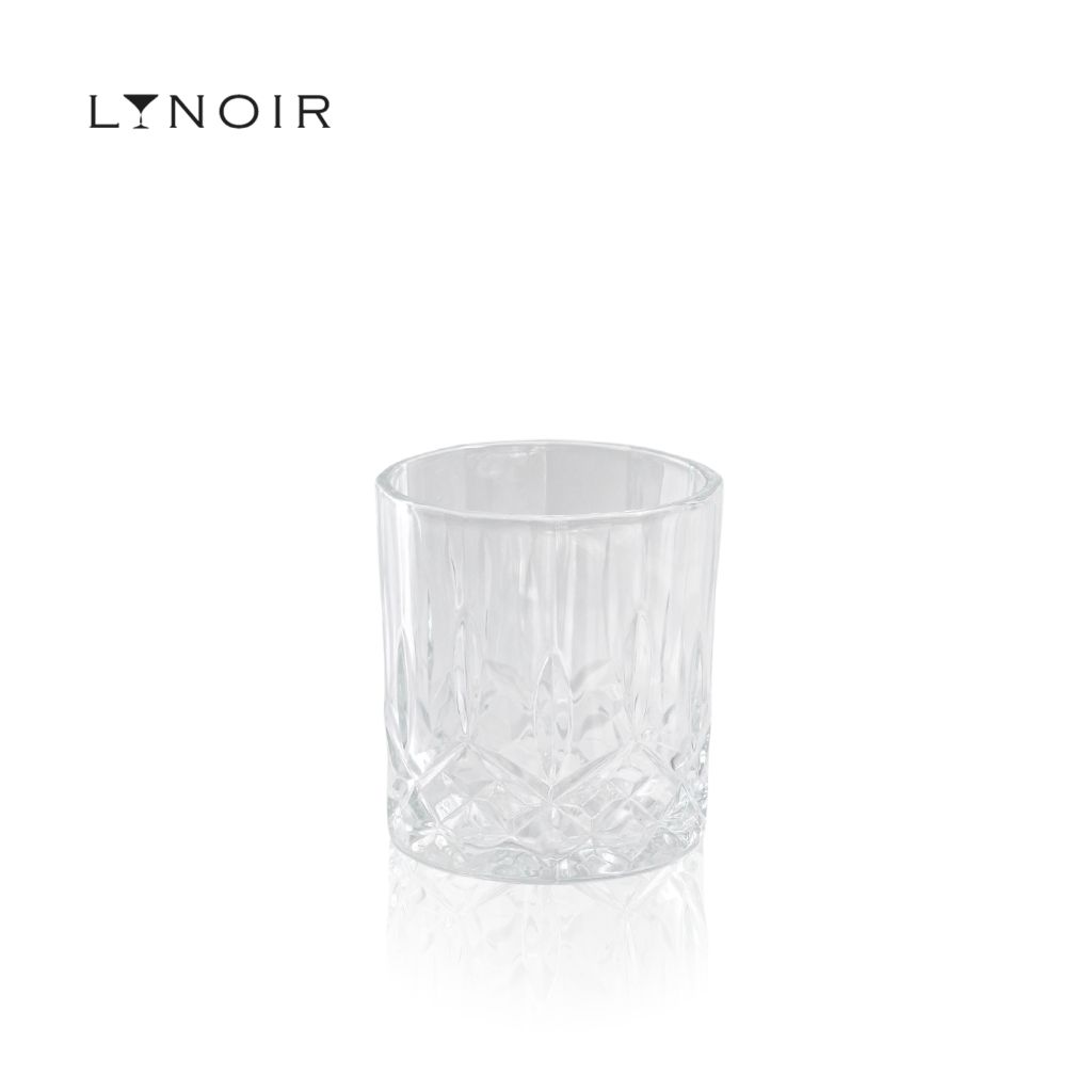 Ly Thủy Tinh Whisky Starburst Bottom Tumbler Glass 250ml [LYNOIR] – Tặng Đế Lót Ly Gỗ Khắc Miễn Phí