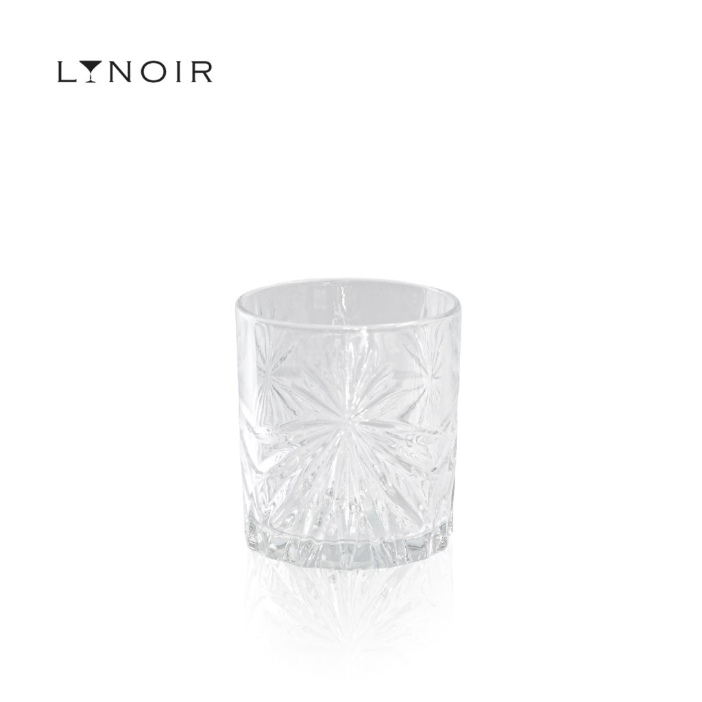 Ly Thủy Tinh Whisky Starburst Rock Tumbler Glass 330ml [LYNOIR] – Tặng Đế Lót Ly Gỗ Khắc Miễn Phí