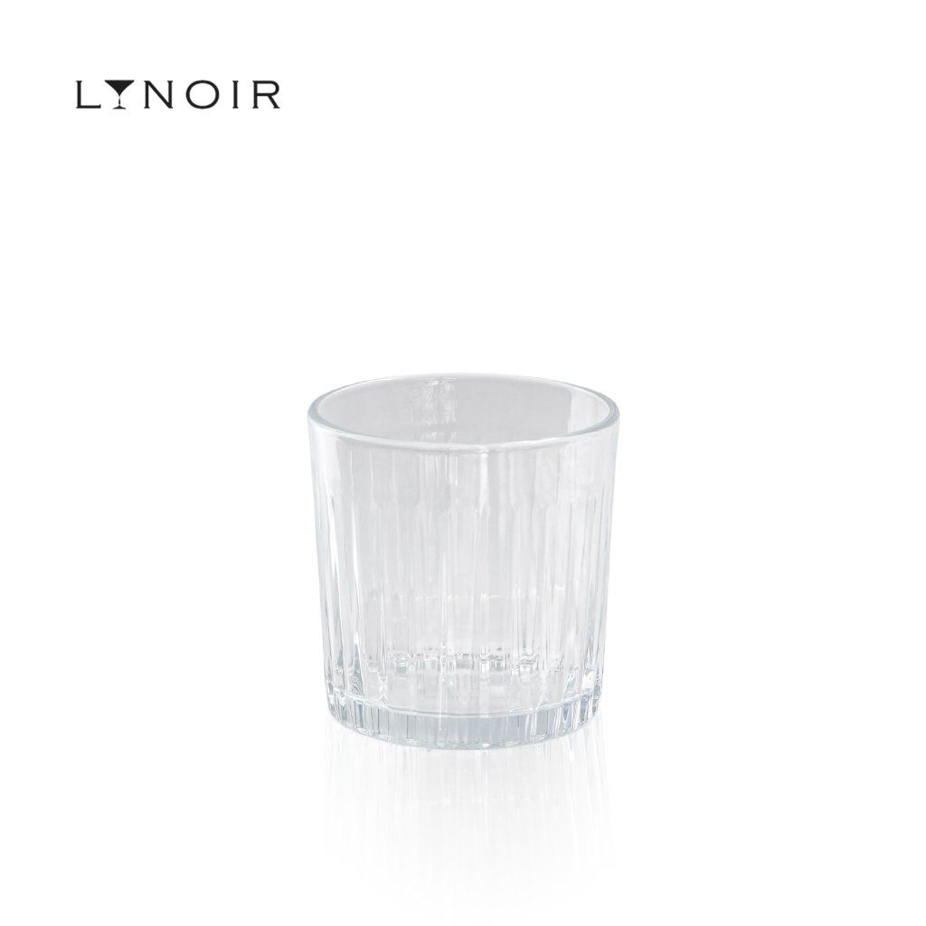 Ly Thủy Tinh Whisky Vertical Cut Rock Tumbler 300ml [LYNOIR-LY058] – Tặng Đế Lót Ly Gỗ Khắc Miễn Phí