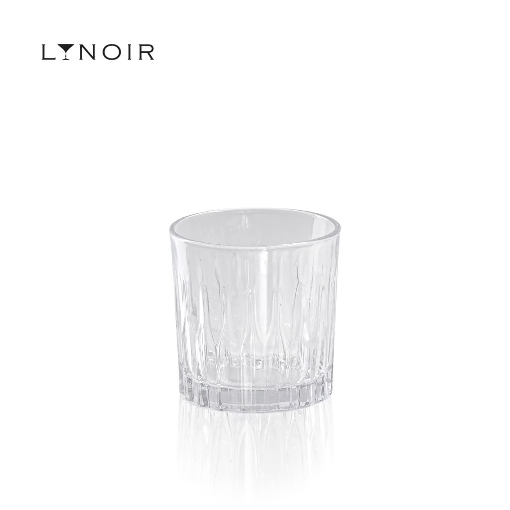 Ly Thủy Tinh Whisky Vertical Facet Rock Tumbler 280ml [LYNOIR-LY031] –Tặng Đế Lót Ly Gỗ Khắc Miễn Phí