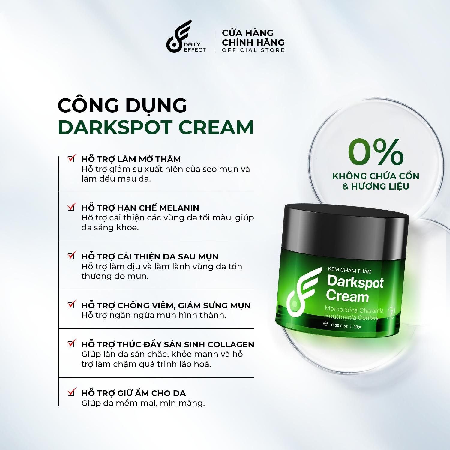  [GIẢI PHÁP CHO DA MỤN THÂM] DARKSPOT CREAM - Kem Chấm Thâm 10gr 
