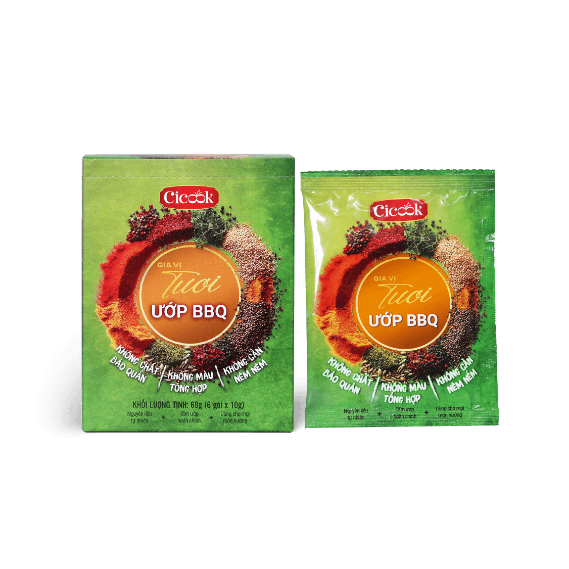  Hộp Bột Ướp BBQ (10G x 6 gói) 