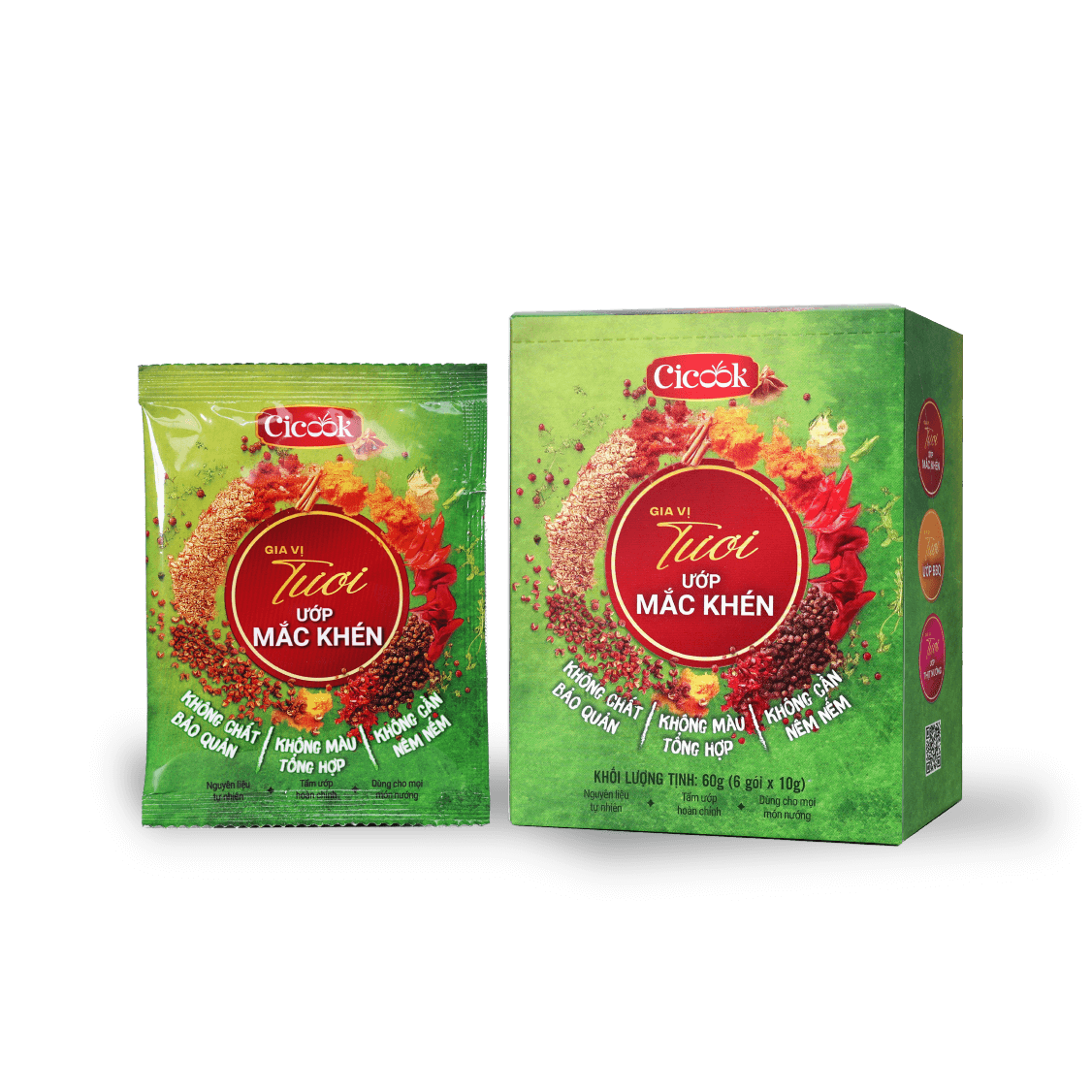  Hộp Bột Ướp Mắc Khén (10G x 6 gói) 