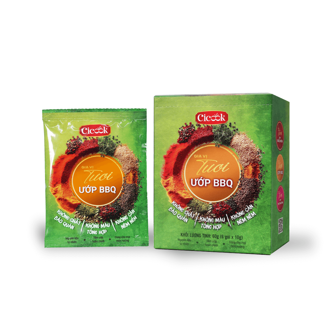  Hộp Bột Ướp BBQ (10G x 6 gói) 