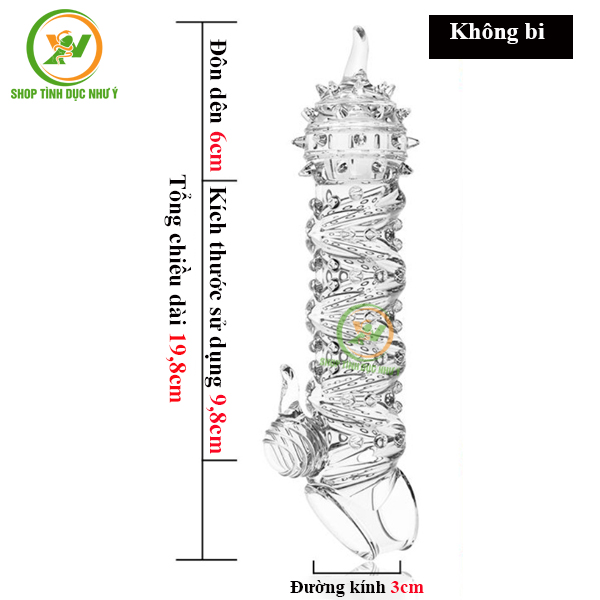 Bao cao su đôn dên Meleon có quai đeo đầu gai dài